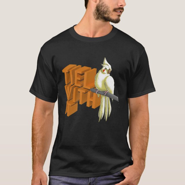 Camiseta Tiel Com Ele É Um Bir De Animais Engraçado De Cock (Frente)