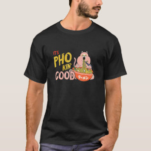 Camiseta Tigela de Pho de Gato com Trocadilho de Comida Com