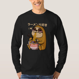 Camiseta Tigela de Ramen de Preguiça Kawaii Anime Otaku Jap