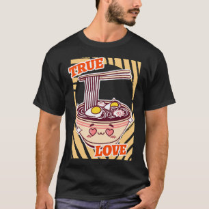 Camiseta Tigela de Ramen do Amor Verdadeiro Amantes de Rame