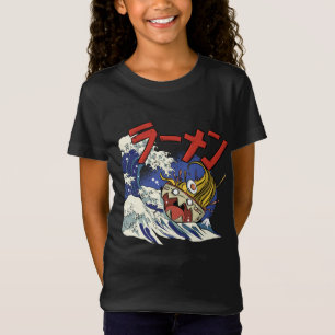 Camiseta Tigela engraçada de Ramen durante uma tempestade n
