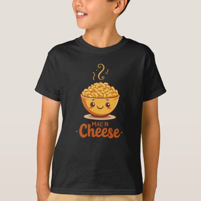 Camiseta Tigela Fofa Mac N Cheese (Frente)