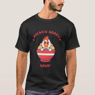 Camiseta Tigelas de Sopa de Pho de Frango Kawaii Japonesas