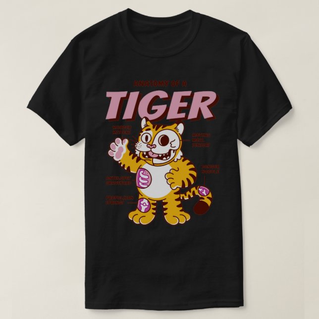 Camiseta Tiger Anatomy (Frente do Design)