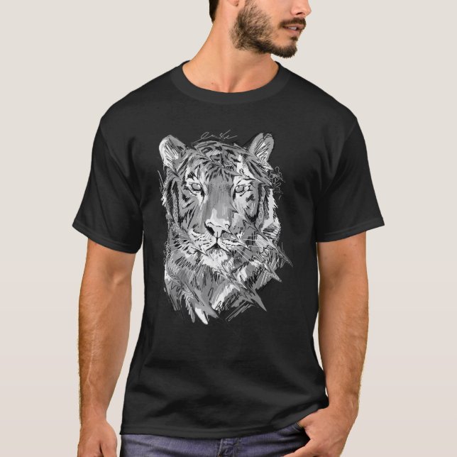 Camiseta Tiger Animal Art Animal Lovers (Frente)