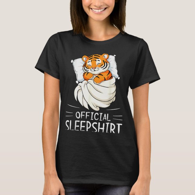 Camiseta Tiger Animal Sleepshirt Pajamas Nightgown  (Frente)