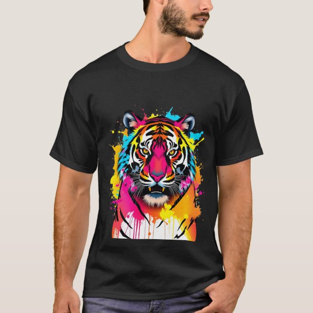 Camiseta Tiger Art Bella+Canvas T Shirt (Frente)