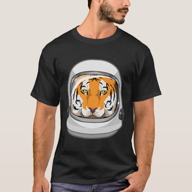 Camiseta Tiger as Astronaut with Helmet (Frente)