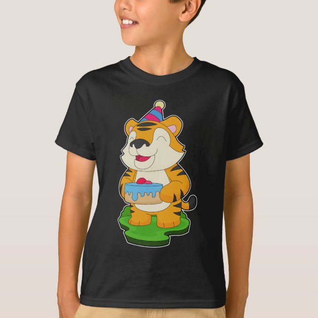 Camiseta Tiger Birthday Cake (Frente)
