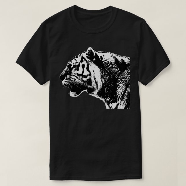 Camiseta Tiger Cat Lion Zoo Wild (Frente do Design)