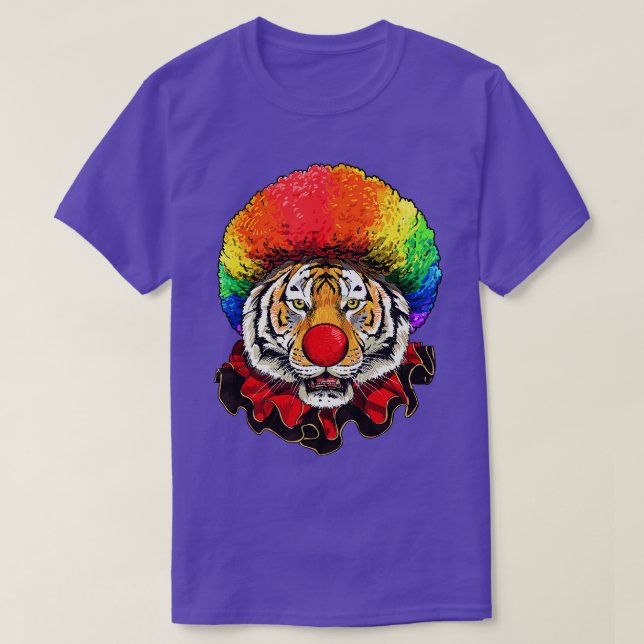 Camiseta Tiger Clowe Wildlife Tiger Safari Animal Circus (Frente do Design)