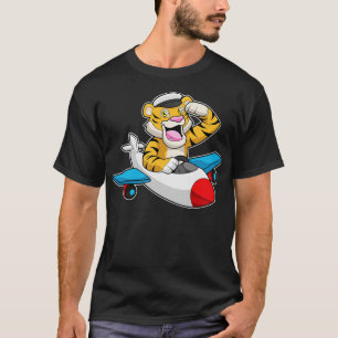 Camiseta Tiger como piloto no avião
