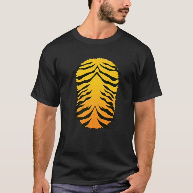 Camiseta Tiger Costume Laranja Tigres Impressão Stripes Hal (Frente)