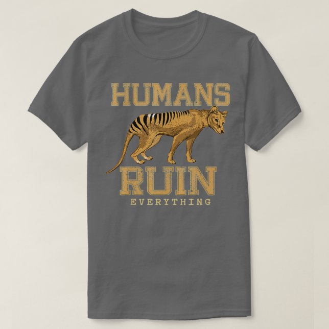 Camiseta Tiger da Tasmania (Frente do Design)