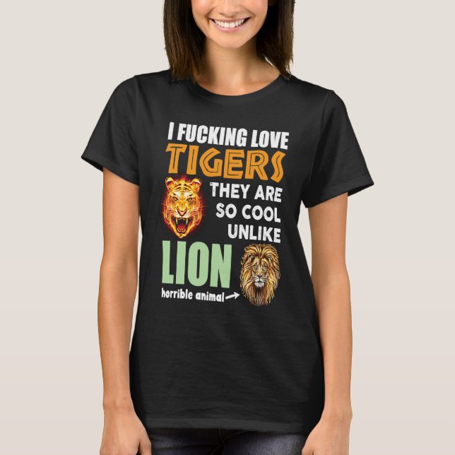 Camiseta Tiger Dark Humor Sarcastic Weird  Oddly Specific C (Frente)