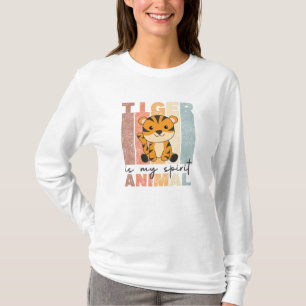 Camiseta Tiger É Meu Animal Espirituoso - Vintagem De Tigre
