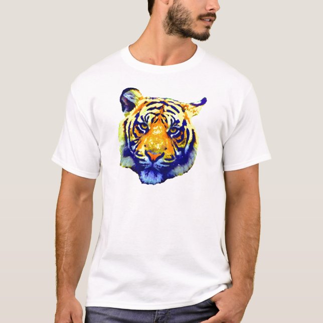 Camiseta Tiger Eyes Pop Art (Frente)