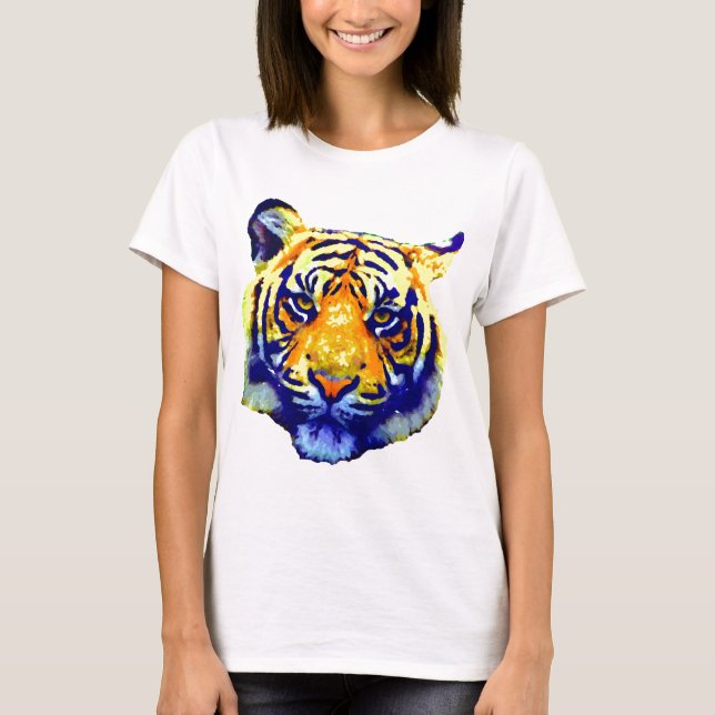 Camiseta Tiger Eyes Pop Art (Frente)