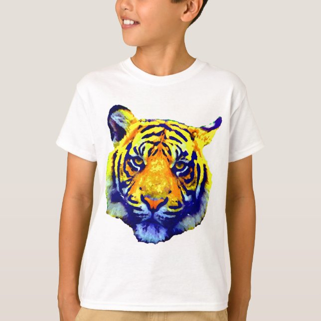 Camiseta Tiger Eyes Pop Art (Frente)