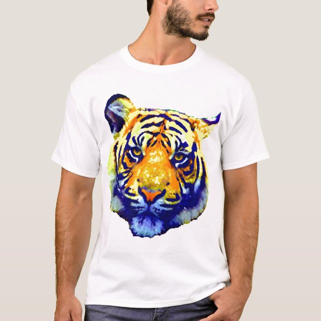 Camiseta Tiger Eyes Pop Art (Frente)