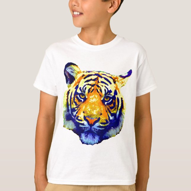 Camiseta Tiger Eyes Pop Art (Frente)