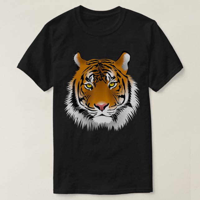 Camiseta Tiger Face Amante de os animais Engraçado Tigers Z (Frente do Design)