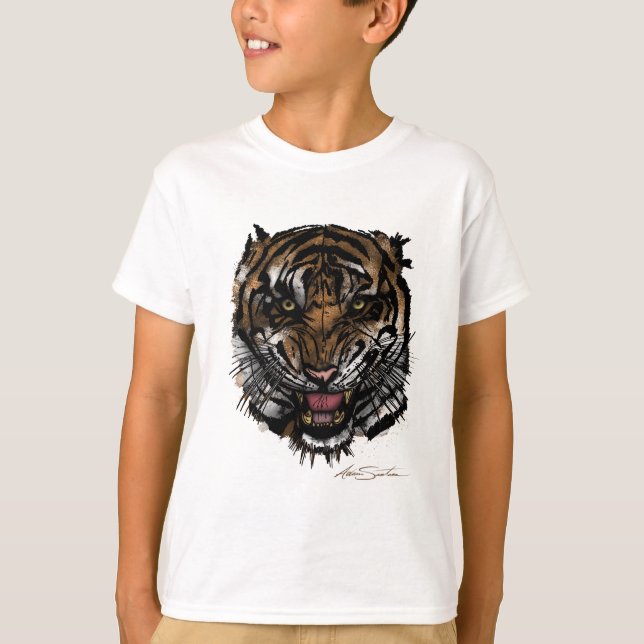 Camiseta Tiger Face (Design de Assinatura) (Frente)