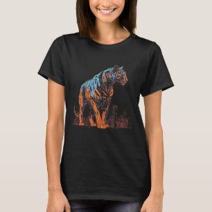 Camiseta Tiger Fantasy Trabalho de arte Architecture Art An