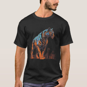 Camiseta Tiger Fantasy Trabalho de arte Architecture Art An