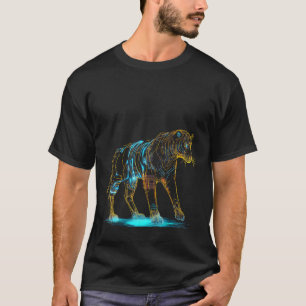 Camiseta Tiger Fantasy Trabalho de arte Robot Animal Motif