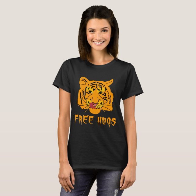 Camiseta Tiger Free Hugs (Frente Completa)