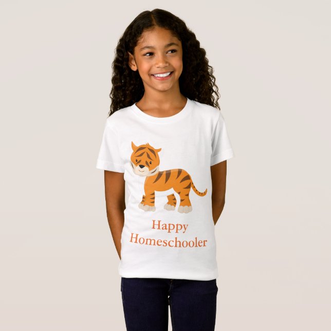 Camiseta Tiger Happy Homeschooler (Frente Completa)