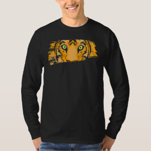 Camiseta Tiger Head Green Eyes Wilderness Predator