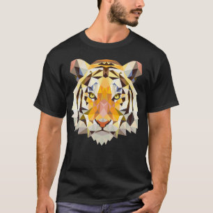 Camiseta Tiger Head Polygon Safari Predator Wildlife Tiger