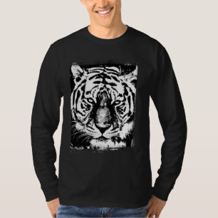 Camiseta Tiger Head Pop Art Elegante Moderno Modelo Basic