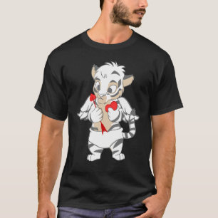 Camiseta Tiger Heart Arrow Dia de os namorados Zoo Animal W