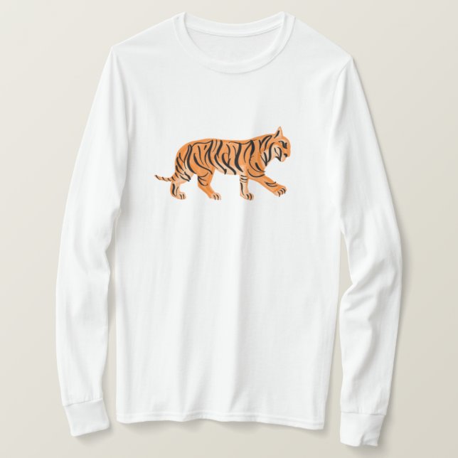 Camiseta Tiger Long Sleeve (Frente do Design)
