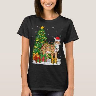 Camiseta Tiger Lover Xmas Family Correspondendo Papais noei
