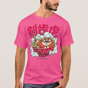 Camiseta Tiger Lunch Bowl Noodles Japonês Ramen Soup 2918