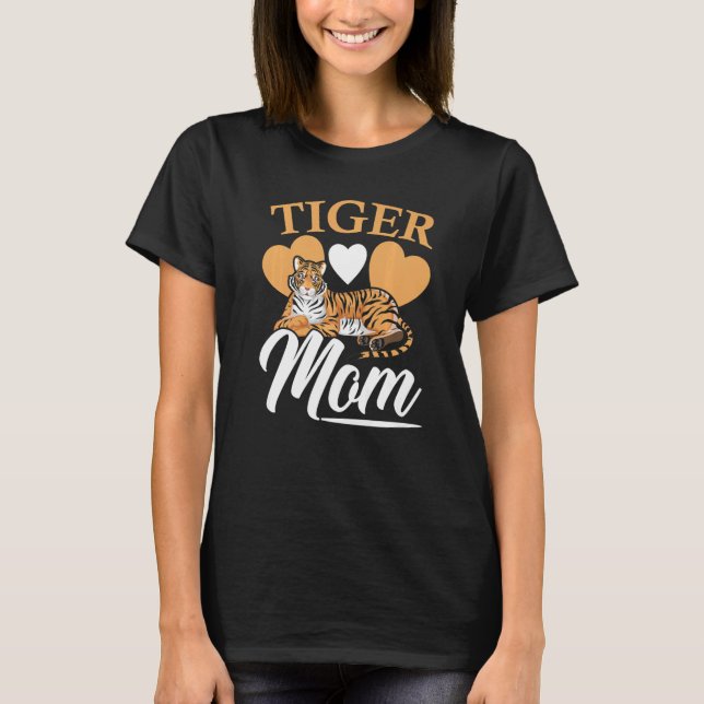 Camiseta Tiger Mãe Selvagem Zookeeper Mães Da (Frente)