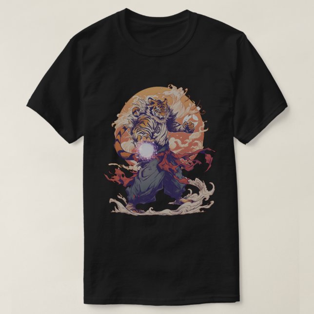Camiseta Tiger Mage Anime Art (Frente do Design)