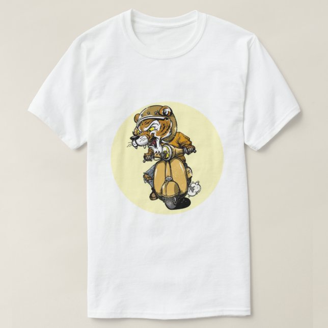 Camiseta Tiger na moto (Frente do Design)