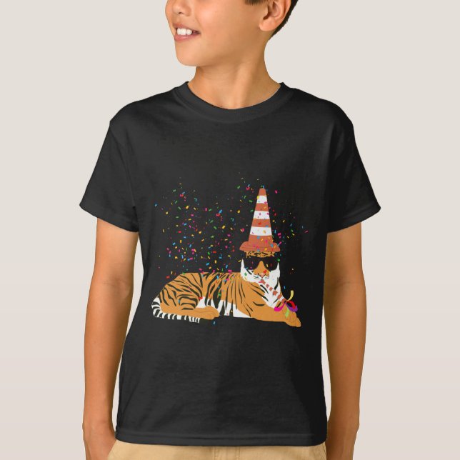 Camiseta Tiger Partying Animals Having A Party  (Frente)