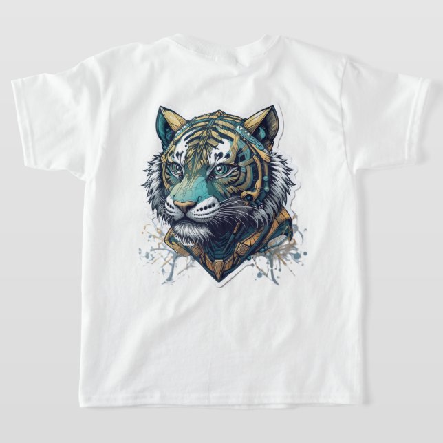 Camiseta Tiger Portrait (Postura das costas)
