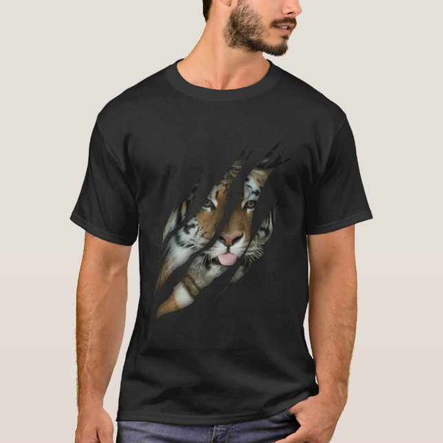 Camiseta Tiger Safari Animal Cat (Frente)