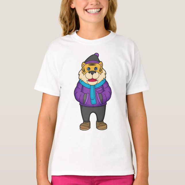 Camiseta Tiger Scarf Beanie (Frente)