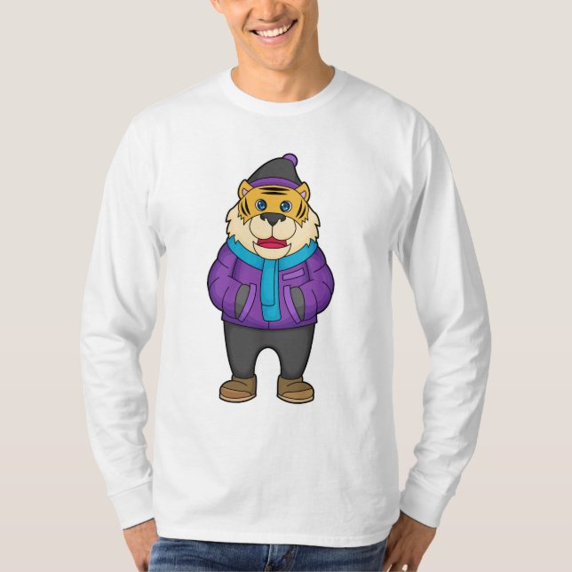 Camiseta Tiger Scarf Beanie (Frente)