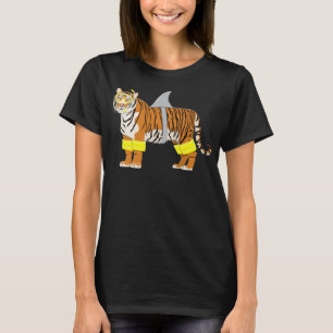 Camiseta Tiger Shark Tiger Se Veste Como Um Animal Engraçad