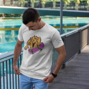 Camiseta Tiger Skateboard Cartoon