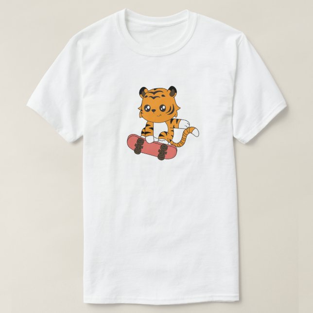 Camiseta Tiger Skating (Frente do Design)